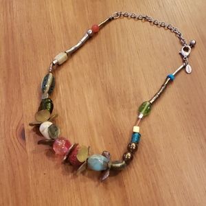 Asymmetrical Chico's Glass Bead Necklace